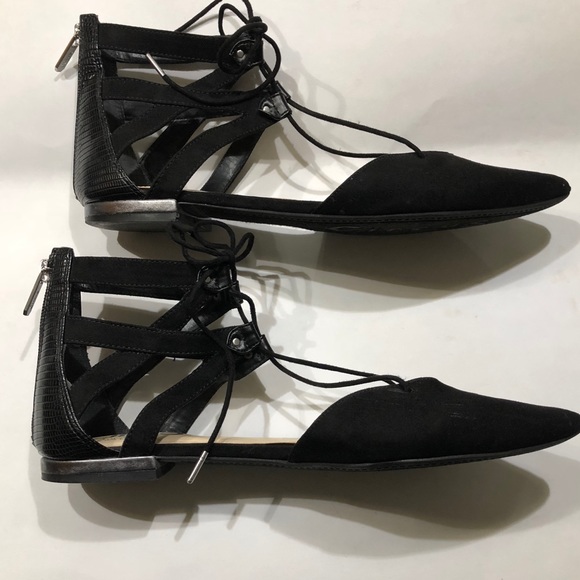 Circus by Sam Edelman Gladiator Blk Flats Sz 9 - Picture 6 of 7